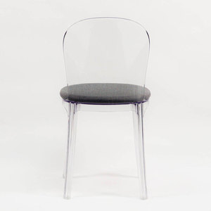 Contemporary Modern Transparent Plastic <b>Restaurant</b> Furniture Chair with Fabric Cushion for <b>Restaurant</b> Use GAK296S - Product Image 5