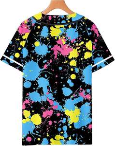 เสื้อเบสบอลลายทางของผู้ชายเครื่องแบบกลางแจ้งระบายอากาศพร้อมพิมพ์ชื่อและหมายเลขแบบกำหนดเอง - Product Image 5