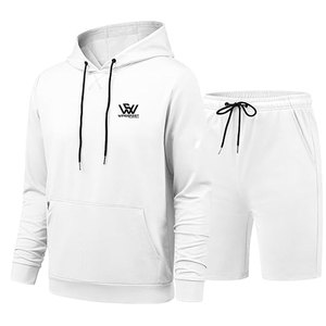 Qualité supérieure, design unique, ensemble de sweats à capuche pour hommes, ensemble de shorts à capuche pour hommes, ensemble de prix de gros, nouveau design de couleur unie - Product Image 1