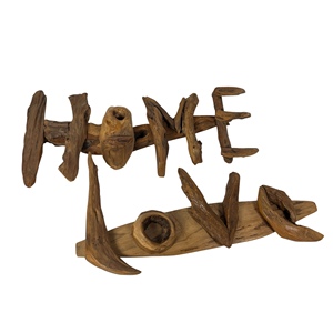Panneaux muraux uniques en bois pour la famille, décoration de salon, maison, design Art Déco, mariage, esthétique intérieure, en teck - Product Image 2
