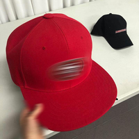 Gorra de Gran Tamaño Unisex Noggin Boss con Logotipo Personalizado Bordado, Gorra Ajustada Gigante Roja con Espuma de Alta Calidad