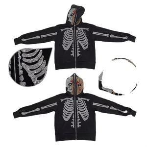 Precio al por mayor, recién llegado, ropa casual térmica de invierno de alta calidad, ecológica, con cremallera, bordado y pedrería personalizados. - Product Image 6