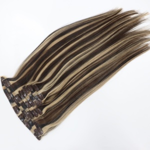 APOGROUP Extensions de cheveux humains à clipser sans couture, 100% vierges vietnamiennes Remy, naturelles, double épaisseur, vente en gros d'usine, meilleur prix, 10 pouces - Product Image 3