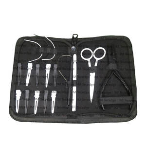 C Type Kit Set pour Extensions de Cheveux Noirs Y Compris Pinces Clips Ciseaux Boucle-Outils Métalliques pour l'Épilation Humaine - Product Image 3