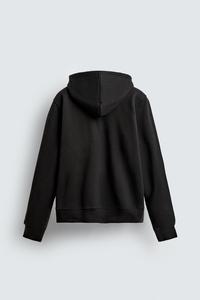 Sudadera con capucha de manga larga personalizada para hombre, informal, de Color sólido, para invierno, cálida, con cremallera, 100% de algodón, Sudadera con capucha con cremallera - Product Image 3