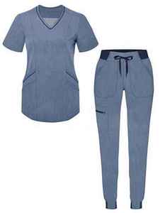 Wholesale Custom Made New Style Medical Hospital Nurse Uniform Fashionable Printed Designs Scrub Suit Women Spandex Canvas - Product Image 5