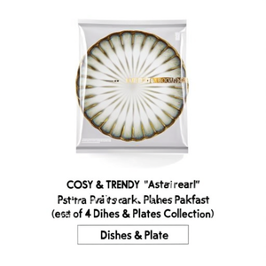 Juego de Platos para Desayuno 'Astera Pearl' de COSY & TRENDY, Paquete de 4 Platos - Product Image 2