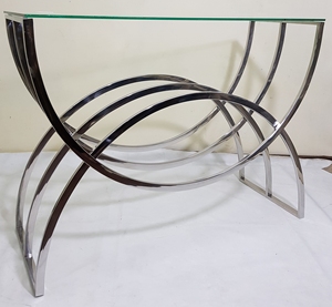 Mesas de consola de doble curva utilizadas para tocador de espejo y como decoración del hogar y producto de utilidad disponible en varios acabados y tamaños - Product Image 3