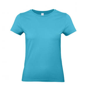 Camiseta de cuello redondo de manga corta de algodón 100% para mujer - Product Image 4