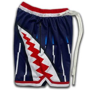 Pantalones cortos de baloncesto de malla personalizados, pantalones cortos de baloncesto de poliéster para hombre con logotipo impreso por sublimación, con su propio logotipo - Product Image 2