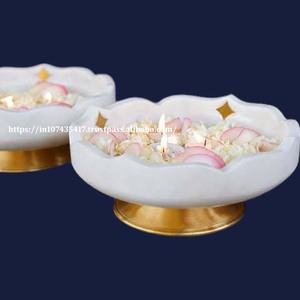 Bol en marbre de pierre Makrana blanc pur luxueux pour dessus de table et décoration de la maison pour cadeaux, affaires et promotions - Product Image 2