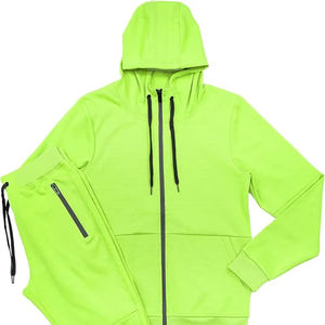 Fabricación profesional de alta calidad para hombre 100% chándales de algodón entrenamiento de gimnasio invierno cómodo cremallera ropa deportiva con capucha - Product Image 1