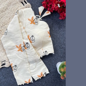 La mayoría sin esfuerzo indio puro Khadi elegante más como producto Premium listo para usar diseñador Blusa de algodón colección blusa de mujer - Product Image 1