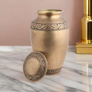 Urna de cremación de oro mate clásico antiguo, estilo americano único, cenizas para adultos, urnas de entierro conmemorativas, cenizas decorativas, tarros funerarios - Product Image 5