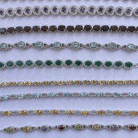 Bracelet tennis en argent sterling 925 avec pierres précieuses naturelles (améthyste, quartz, pierre de lune, grenat) pour femmes et jeunes filles - Collection Alibaba 2026 Fine
