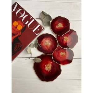 Posavasos de resina de diseño hecho a mano de lujo comestible con diseño chapado en oro extra premium a muy buenos precios - Product Image 6