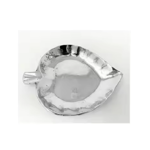 Plateau à vaisselle décoratif en feuille d'argent Plateau de service portable de qualité supérieure Fournitures pour fêtes d'événements Décoration de table Plateau en métal Artisanat - Product Image 1