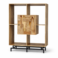 AKKU ART EXPORTS Chaise de salle à manger carrée moderne en bois de manguier massif, écologique, imperméable, avec structure en fer et panneau MDF, modèle de mobilier pour la maison