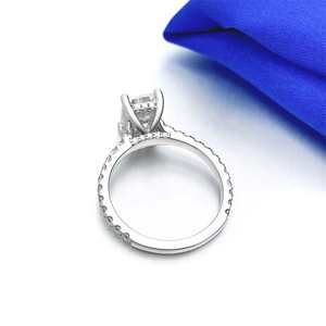 Classic Minimalist Eternity Wedding Band Channel <b>Set</b> Lab Grown Diamond Handmade Brown <b>Ring</b> Women IGI Certified Custom Jewelry - Product Image 5