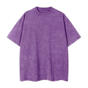 เสื้อยืดผู้ชายวินเทจแขนสั้นนุ่มใส่ลำลอง220GSM สีทึบ - Product Image 1