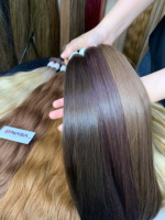 Ekstensi Rambut Virgin Tanpa Proses Harga Pabrik NasaHair, Rambut Vietnam 100%, Warna Gelap, Lembut, Tidak Rontok, Super Double