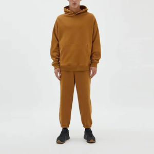 Vente en gros Ensembles de pantalons de survêtement à capuche coupe carrée à épaules tombantes pour hommes, marque privée OEM - Product Image 2