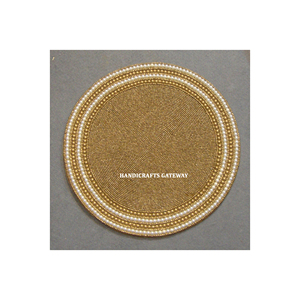 New Design Beautiful Attractive Looking <b>Beaded</b> Embroidery <b>Coaster</b> for Home Kitchen and Hotels Office Use for Keep on Cups - Product Image 1