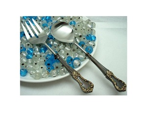 ชุดเครื่องใช้บนโต๊ะอาหารแบบโบราณด้ามจับเป็นรูปใบไม้สำหรับร้านอาหารให้บริการในอัตราที่ต่ำมากและมีคุณภาพระดับพรีเมียมเป็นพิเศษ - Product Image 3