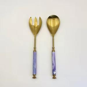 High Quality <b>Gold</b> Plated Finish Luxury Vintage <b>Cutlery</b> Set Stainless Steel Flatware for the Use of Home and Hotel Kitchen - Product Image 1