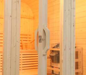 Sauna électrique extérieur en bois massif pour jardin, cour arrière, sauna à vapeur pour 6 personnes - Product Image 4