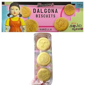 Dalgona บิสกิตข้าวสาลีรสวานิลลา140กรัมขนมปลาหมึกแสนอร่อยแบบเกาหลี - Product Image 4