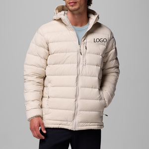Veste matelassée à manches longues pour homme avec couleur unie et logo personnalisé, service OEM, prix de gros, avec capuche et poche, prix avantageux - Product Image 1