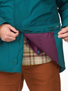 Abrigo largo de invierno con capucha acolchado grueso con aislamiento acolchado chaqueta de moda térmica para exteriores para hombres - Product Image 4