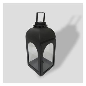 Farol de vidrio templado de metal clásico personalizado al por mayor revestimiento negro clásico para decoración al aire libre para eventos de Navidad - Product Image 2
