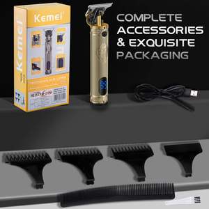 Afeitadoras Profesionales Inalámbricas Recargables para Barba, Cortapelos Silenciosos para Salón, para Hombres, Corte Preciso, Uso Profesional - Product Image 1