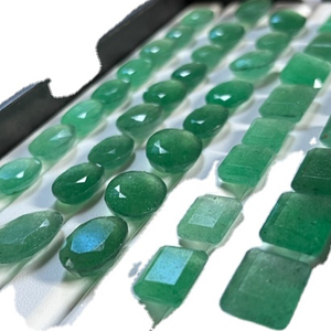 Cabujón de cuarzo fresa Natural de calidad AAA, piedra Natural verde suelta, juego de Color hecho a mano en forma de tamaño mixto tratado térmicamente - Product Image 2