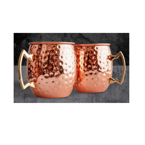 Meilleur vendeur tasse de mule en cuivre martelé avec poignée en laiton tasses de mule de Moscou de haute qualité en cuivre de l'exportateur indien - Product Image 2