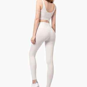 Nouvel arrivage de vêtements de fitness XL pour femmes ensemble de yoga sans couture-soutien-gorge push-up respirant haut et pantalon motif solide équipement d'entraînement - Product Image 2