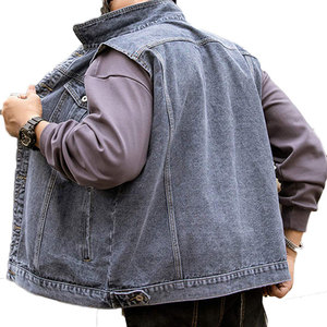 Nuevo Chaleco Vaquero de Moda para Hombre, Transpirable, Color Azul Oscuro, Botones Cubiertos, Servicio OEM - Product Image 6