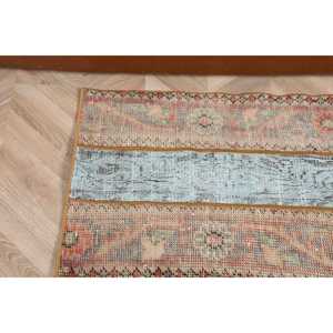 พรมขนาด 1.9x2.8 ฟุต, พรมตุรกี, พรมเปอร์เซียขนสัตว์สีน้ำตาลวินเทจ - Product Image 4