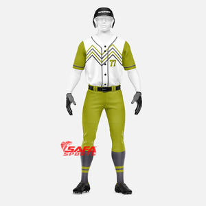 Ensemble d'uniformes de baseball personnalisés SAFA SPORTS, maillots d'équipe, pantalons, polyester respirant, séchage rapide, antibactérien, tailles plus grandes, logos personnalisés - Product Image 1
