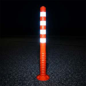 Poteau de signalisation routière flexible 100 x 8 cm (TPU) – Lot de 5 – Barrière de circulation - Product Image 4