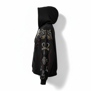 Sudadera con Capucha Unisex de Invierno 2026 - Transpirable, Ecológica, 100% Algodón Felpa, con Pedrería, Estilo Urbano, Lisa, Teñida, Manga Larga, para Hombre - Product Image 3