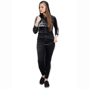 Ropa deportiva para mujer, trajes para correr en Color negro, trajes para correr/trotar con logotipo personalizado - Product Image 1