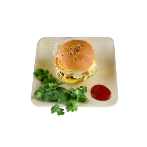 Assiettes de fête carrées biodégradables et compostables en grande quantité, vertes durables à bas prix pour servir des aliments de mariage - Product Image 5