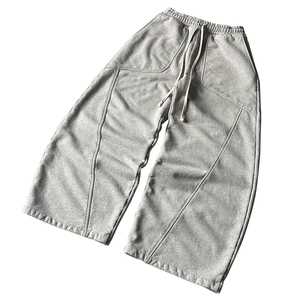 Oversized Wide Leg Sweatpants 450 Gsm Baggy Loose Fit Sweatpants 100% Cotton Fleece Thick <b>Jogger</b> Pants Factory - Product Image 2