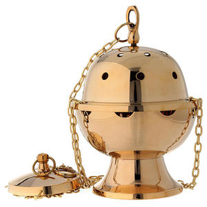 Incensario de Latón para Rituales Sagrados, Acabado Artesanal, Ideal para el Culto Católico, Quemador de Incienso Tradicional - Product Image 3