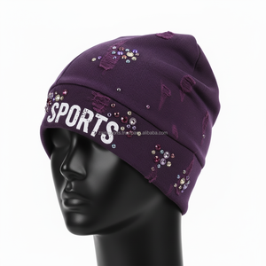 Qualité supérieure 280 GSM hommes bonnet épais coton Spandex tissu chaud Stretch Fit personnalisé broderie Logo jacquard bonnet casquette - Product Image 5