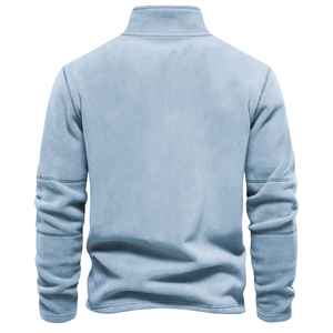 Hombres cálido polar cremallera cuello pulóver sudadera suave Shell chaqueta - Product Image 2