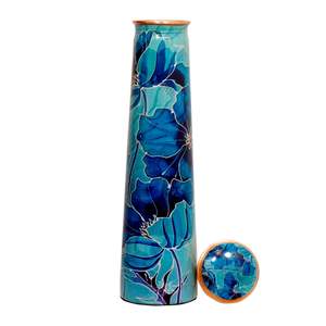 Diseño impreso 100% botella de agua de cobre puro 900ml botella de cobre de la mejor calidad para la venta de exportación de la India - Product Image 2